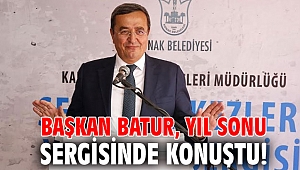 Başkan Batur, yıl sonu sergisinde konuştu!