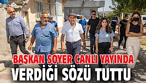 Başkan Soyer canlı yayında verdiği sözü tuttu