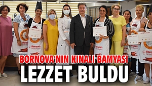 Bornova'nın Kınalı Bamyası lezzet buldu