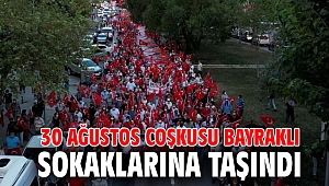 30 AĞUSTOS COŞKUSU BAYRAKLI SOKAKLARINA TAŞINDI