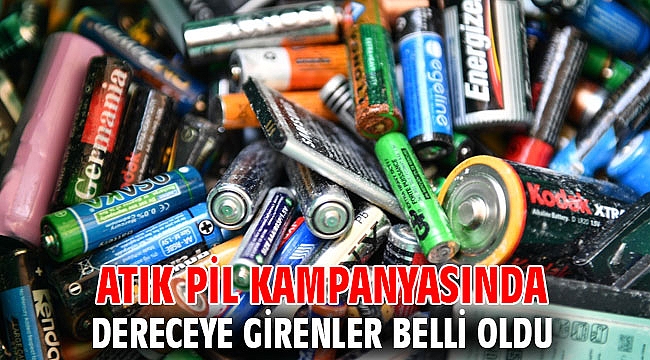 Atık pil kampanyasında dereceye girenler belli oldu