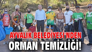 Ayvalık Belediyesi'nden orman temizliği!