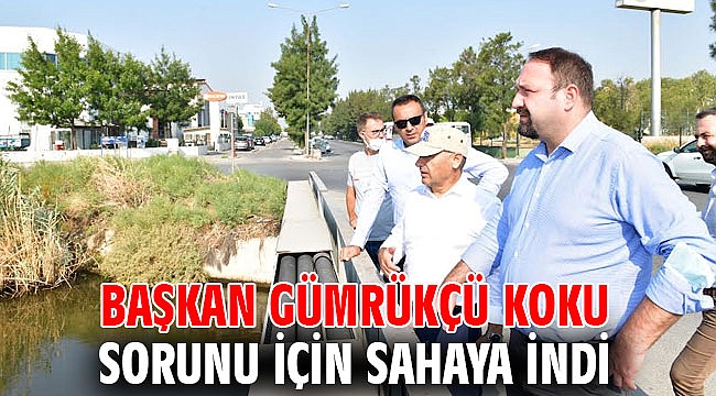 Başkan Gümrükçü Koku Sorunu için Sahaya İndi