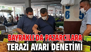 BAYRAKLI'DA PAZARCILARA TERAZİ AYARI DENETİMİ
