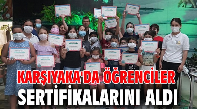 Karşıyaka'da öğrenciler sertifikalarını aldı