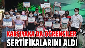 Karşıyaka'da öğrenciler sertifikalarını aldı