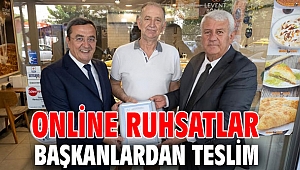 Online ruhsatlar başkanlardan teslim