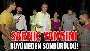 Sarnıç yangını büyümeden söndürüldü!