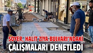 Soyer, Halit Ziya Bulvarı’ndaki çalışmaları denetledi