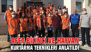 Afet bilinci ve hayvan kurtarma teknikleri anlatıldı