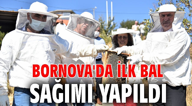 Bornova'da ilk bal sağımı yapıldı