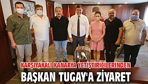 Karşıyakalı Kanarya Yetiştiricilerinden Başkan Tugay'a ziyaret