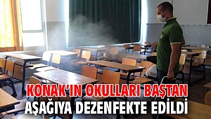 KONAK’IN OKULLARI BAŞTAN AŞAĞIYA DEZENFEKTE EDİLDİ