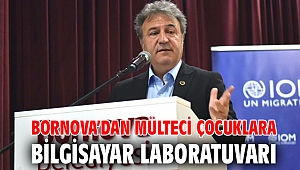 Bornova’dan mülteci çocuklara bilgisayar laboratuvarı