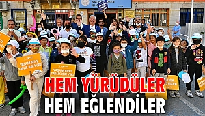 Hem yürüdüler hem eğlendiler
