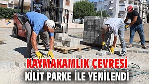 Kaymakamlık Çevresi Kilit Parke İle Yenilendi