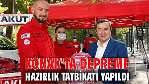 Konak’ta depreme hazırlık tatbikatı yapıldı