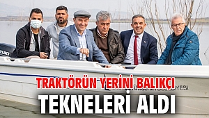 Traktörün yerini balıkçı tekneleri aldı