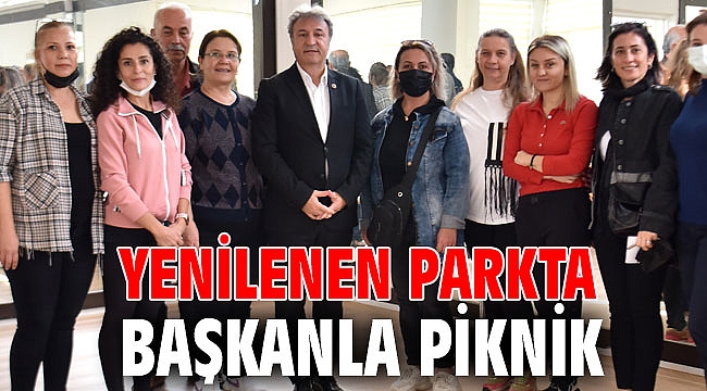 Yenilenen parkta başkanla piknik