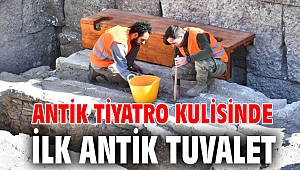 Antik tiyatro kulisinde ilk antik tuvalet