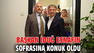 Başkan İduğ esnafın sofrasına konuk oldu