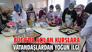 Buca’da açılan kurslara vatandaşlardan yoğun ilgi