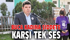 Buca kadına şiddete karşı tek ses 