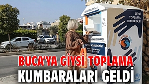 Buca’ya giysi toplama kumbaraları geldi