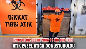 İzmir’de bir buçuk yılda 13 bin ton tıbbi atık evsel atığa dönüştürüldü