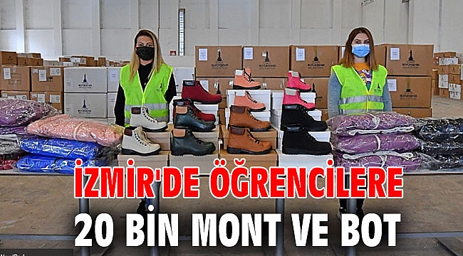 İzmir'de öğrencilere 20 bin mont ve bot