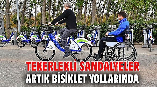 Tekerlekli sandalyeler artık bisiklet yollarında