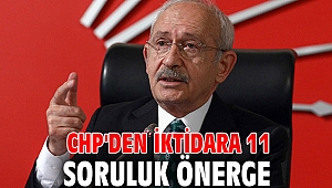 CHP'den iktidara 11 soruluk önerge