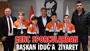 Genç sporculardan Başkan İduğ’a ziyaret