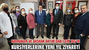 Kaymakam ve Başkan Batur’dan İleri Yaş’ın kursiyerlerine yeni yıl ziyareti