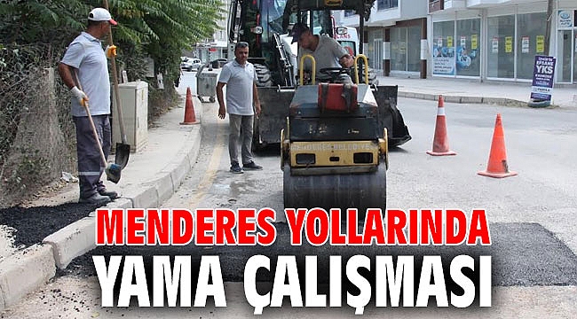 Menderes Yollarında Yama Çalışması