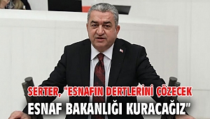 Serter, “Esnafın dertlerini çözecek Esnaf Bakanlığı kuracağız” 