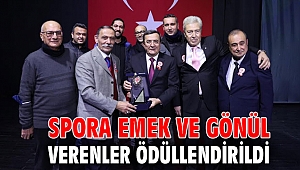 Spora emek ve gönül verenler Konak'ta ödüllendirildi
