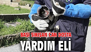 Başı sıkışan can dosta yardım eli