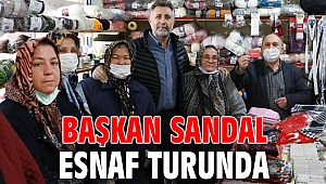 Başkan Sandal esnaf turunda
