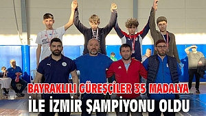 Bayraklılı güreşçiler 35 madalya ile İzmir şampiyonu oldu