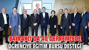 Bayraklı’da 40 depremzede öğrenciye eğitim bursu desteği