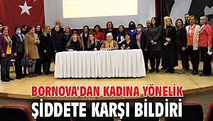Bornova’dan kadına yönelik şiddete karşı bildiri