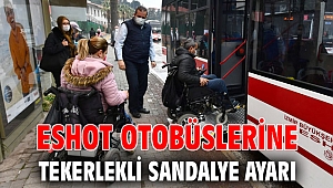 ESHOT otobüslerine tekerlekli sandalye ayarı