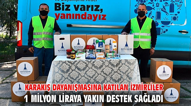 Karakış dayanışmasına katılan İzmirliler 1 milyon liraya yakın destek sağladı