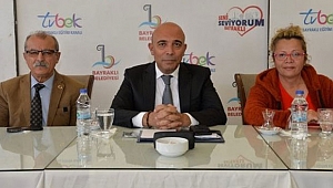 Mehmet Şahne, Bayraklı'da muhtarlarla buluştu