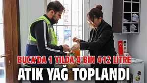 Buca’da 1 yılda 4 bin 412 litre atık yağ toplandı