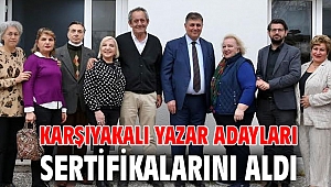 KARŞIYAKALI YAZAR ADAYLARI SERTİFİKALARINI ALDI