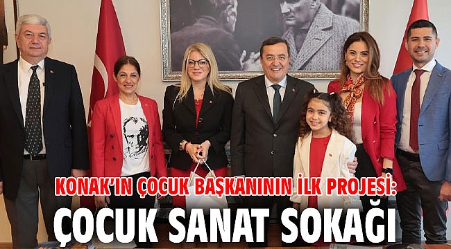 Konak'ın çocuk başkanının ilk projesi: Çocuk Sanat Sokağı