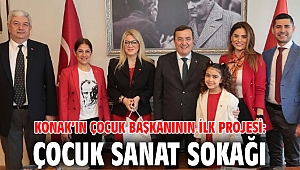 Konak'ın çocuk başkanının ilk projesi: Çocuk Sanat Sokağı