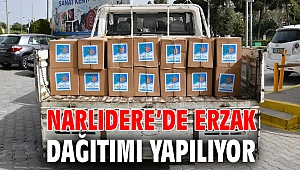 NARLIDERE’DE ERZAK DAĞITIMI YAPILIYOR